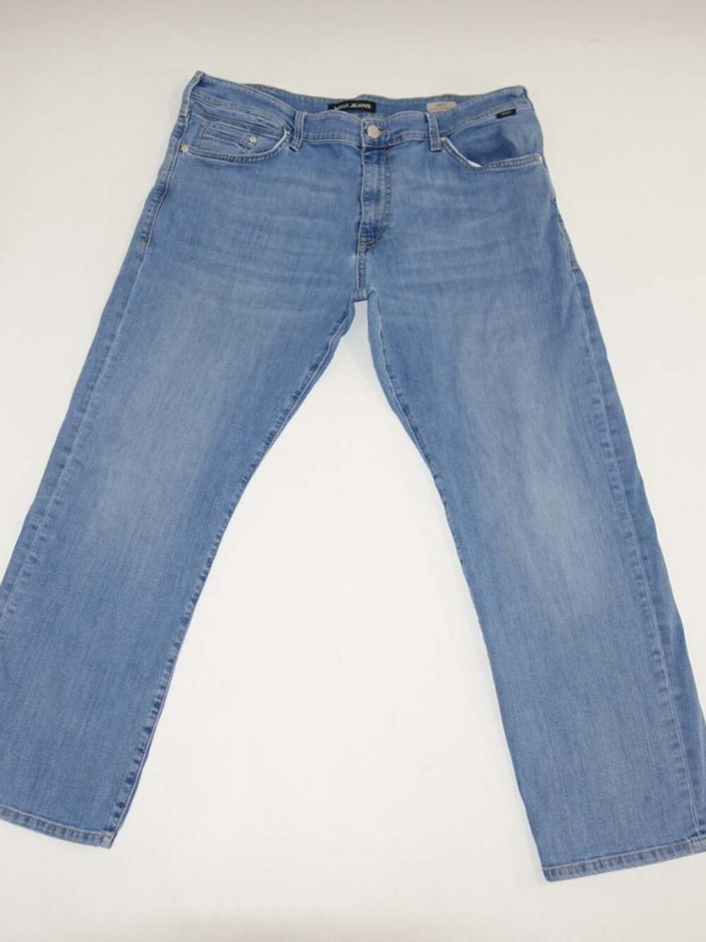 Mavi Men's Matt Relaxed Straight Leg Jeans Size 38 x 29 Light Blue Mid Rise